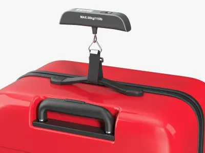 Portable Travel Luggage Weigher with Hard Shell Rolling Luggage 3D model