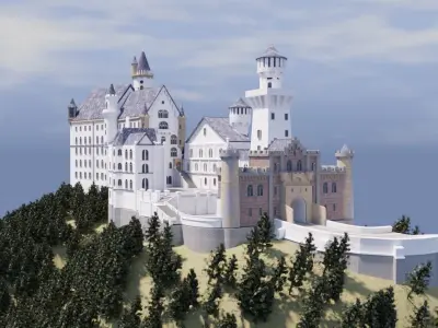 Schloss Neuschwanstein Castle Building 3D model