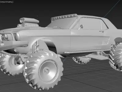 Turbo Charged Monster Truck Free 3D model