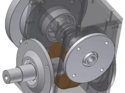 Gearbox for machine Free 3D model