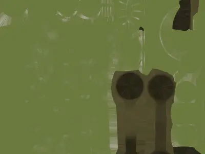 Low Poly Game Ready Military Bottle For AAA games Low-poly 3D model