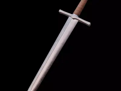 Medieval Sword 3D Model Low-poly 3D model get