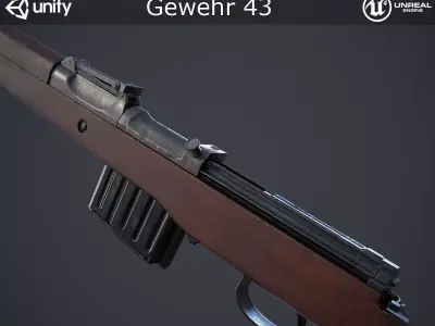 Gewehr 43 Rifle Low-poly 3D model
