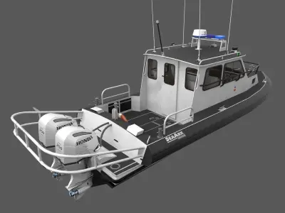 SeaArk Patrol boat  Low-poly 3D model