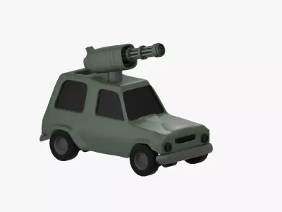 Military Car 3D Illustration 3D model