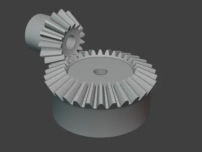 TRANSMISSION BEVEL GEAR SET 3M T15 T30 2 TO 1 RATIO 3D print model