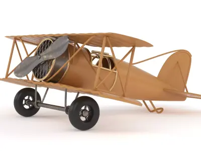 Vintage Retro Iron Aircraft Handicraft 3D model