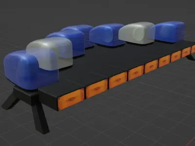 Federal Signal Vector Lightbar Low-poly 3D model