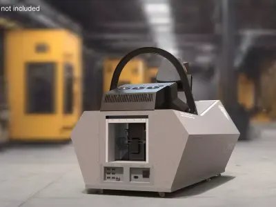 F-35 Fighter Cockpit Simulator Turned Off 3D model