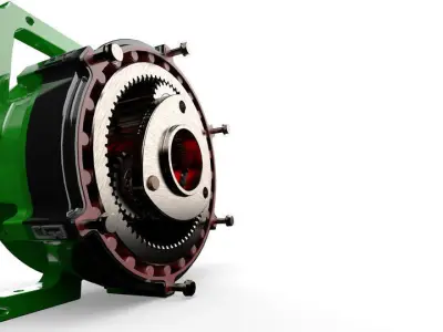 Planetary gearbox scifi gear 3D model