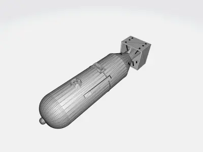 Nuclear bomb Low-poly 3D model