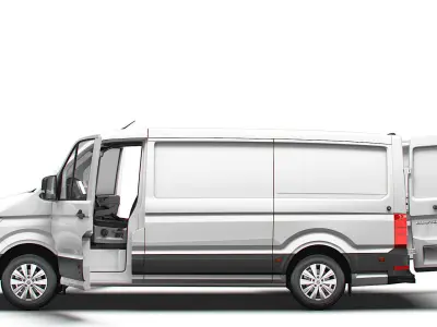 VW Crafter Van MWB LR HQInterior 2025 3D model