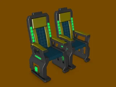 Aircraft seats 3D model