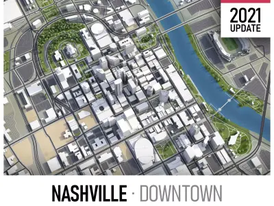 Nashville Low-poly 3D model
