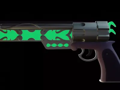 Fantasy Magic Scifi Revolver Free 3D model