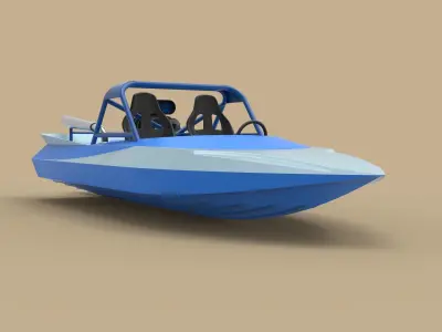 Jet sprint boat 3D model