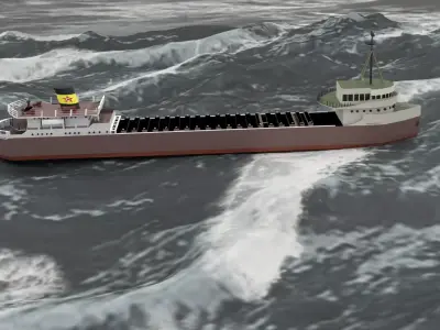 Edmund Fitzgerald Freighter 3D model