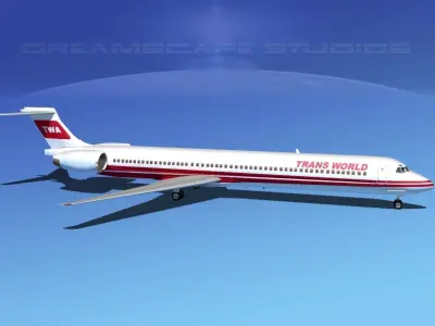 Douglas MD-80 Trans World Airways 1 3D model