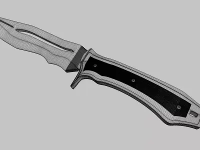 Sharpe and nice knife  Low-poly 3D model