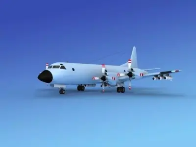Lockheed P-3 Orion Unmarked 5 3D model