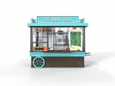 Snack Bar Model Low-poly 3D model