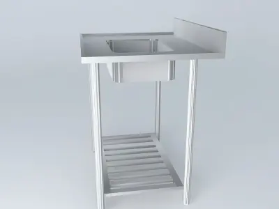 Kit210 Bancada Inox Cuba V2 por Alex Marques Free 3D model