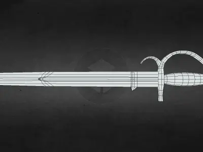 Genoese naval boarding sword Free low-poly 3D model
