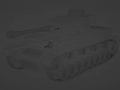Panzerkampfwagen IV Ausf G Low-poly 3D model