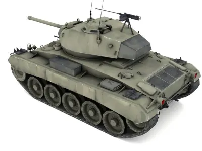 M24 Chaffee Low-poly 3D model