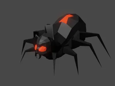 Black Widow Low-poly 3D model
