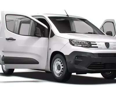 Peugeot Partner LWB Van HQ Interior 2024 3D model