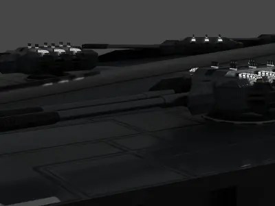 Scimitar-class Attack destroyer Low-poly 3D model