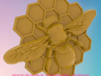 Bee 3D MODEL STL FILE FOR CNC ROUTER LASER 3D print model