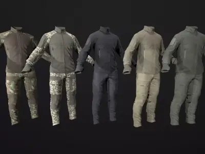 Male Tactical Outfit Low-poly 3D model Low-poly 3D model