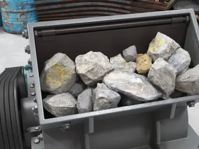 Bailing Hammer Mill Crusher Drive with Stones 3D model