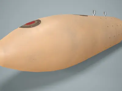 Aircraft External Fuel Tank 120L Low-poly 3D model