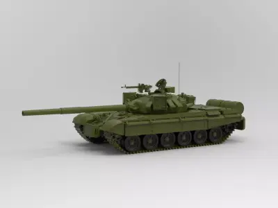  T-72 battle tank 3D model