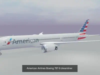 Boeing 787 9 dreamliner multi liveries 16 liveries 3D Model Collection