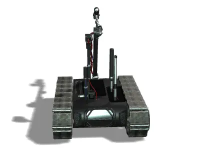 Tank Robot Low-poly 3D model