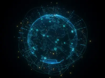 Animated Hologram Planet Earth For Cinema4d 3D model