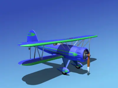 Waco YMF-5 V04 3D model