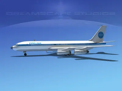 Boeing 707 Pan Am 3D model