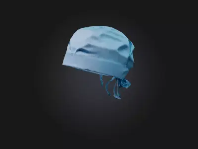 Surgical Cap Low-poly 3D model