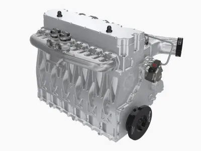 DJ Precision Machine Executioner Diesel engine Low-poly 3D model