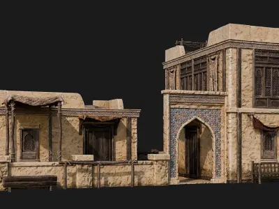 37-40 - Arabic Houses 4K Low-poly 3D model