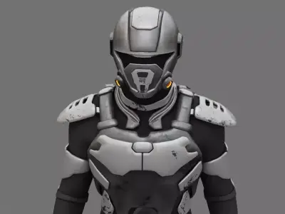 TROOPER  rigged - animated character 3D model