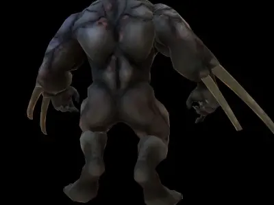 Character Reptil Low-poly 3D model