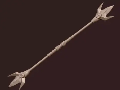 Blue Ranger Inspired Power Lance Joinable Collapsible Version 3D print model