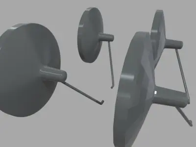 Car Mirror 013 Low-poly 3D model