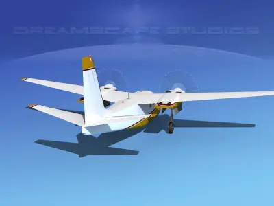 Aero Commander 500 V02 3D model